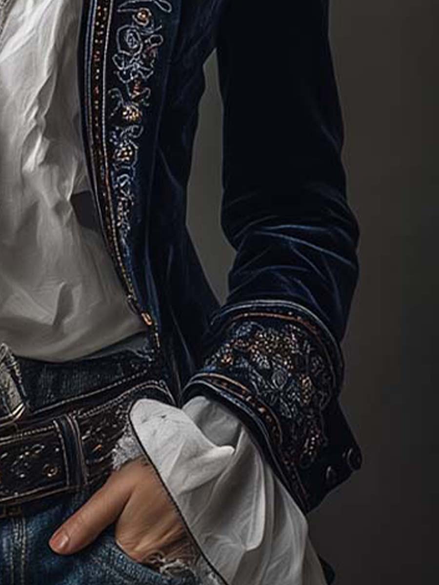 Athénaïs™ Gehrock-Jacke – Detail Ärmelaufschlag