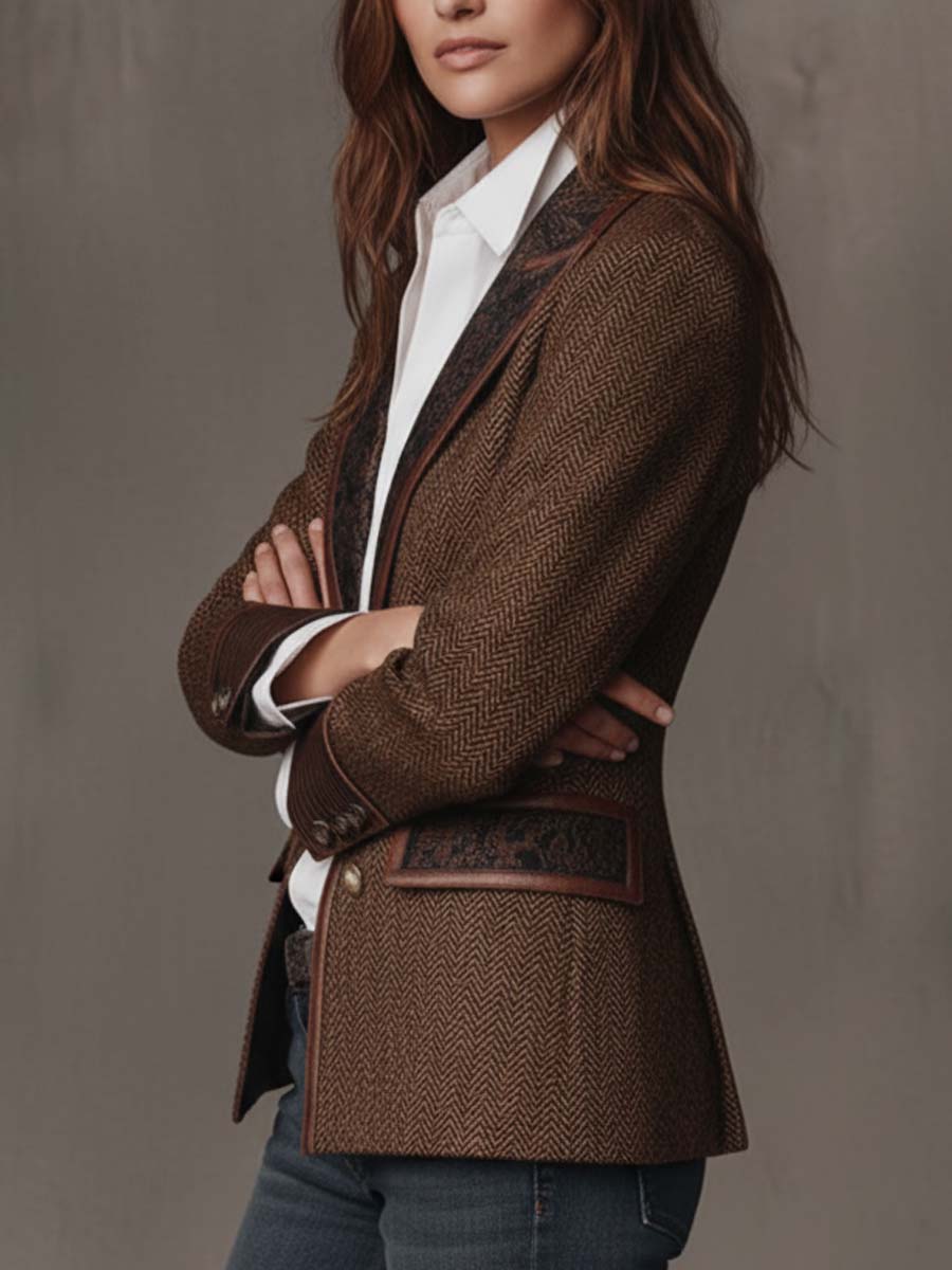 Gisèle™ Blazer in Braun – Seitenansicht