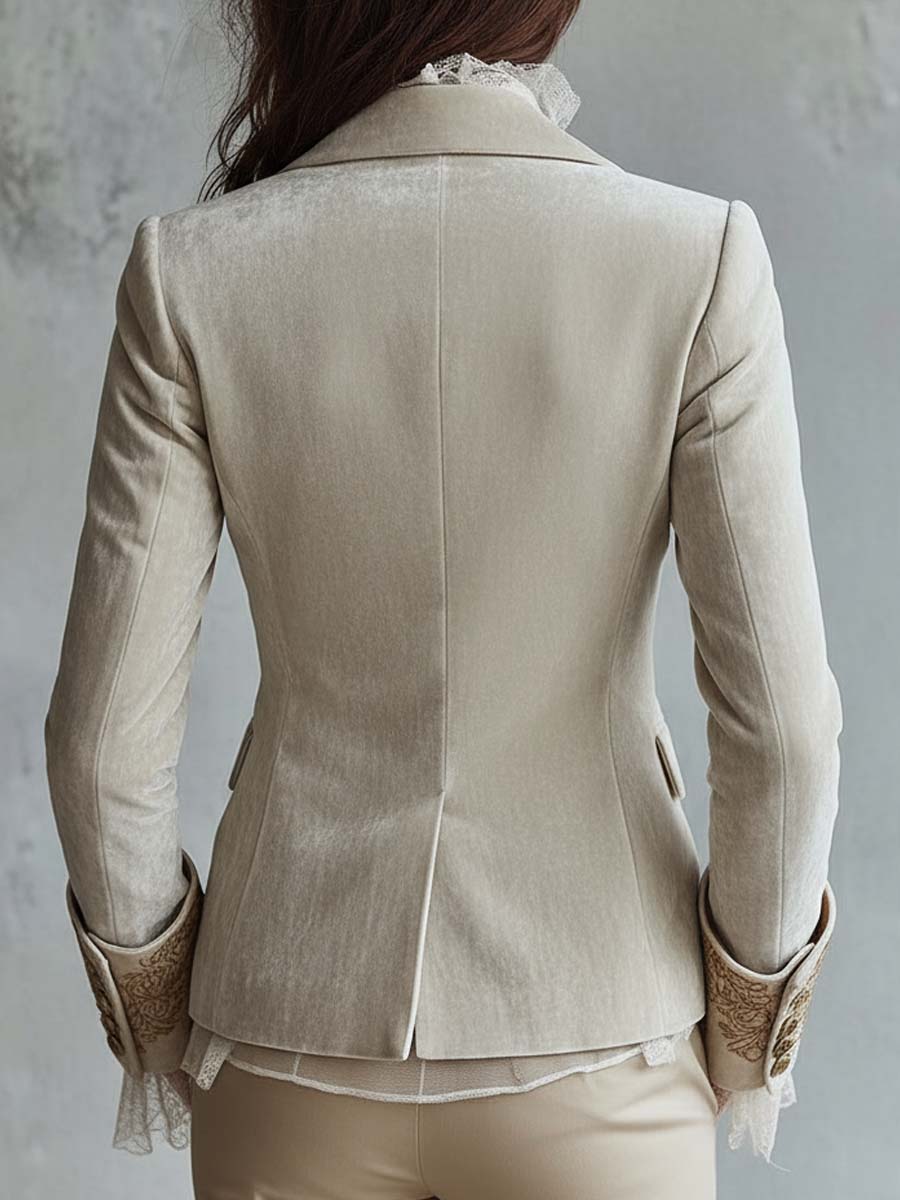 Constance™ Blazer in Elfenbein – Rückenansicht