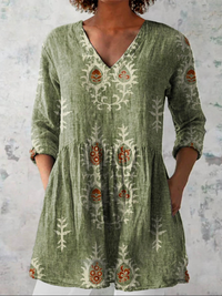 Elise™ | Bestickte Tunika-Bluse mit Blütenmuster