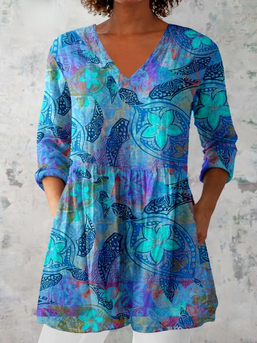 Juliette Tunika-Bluse, Mehrfarbig