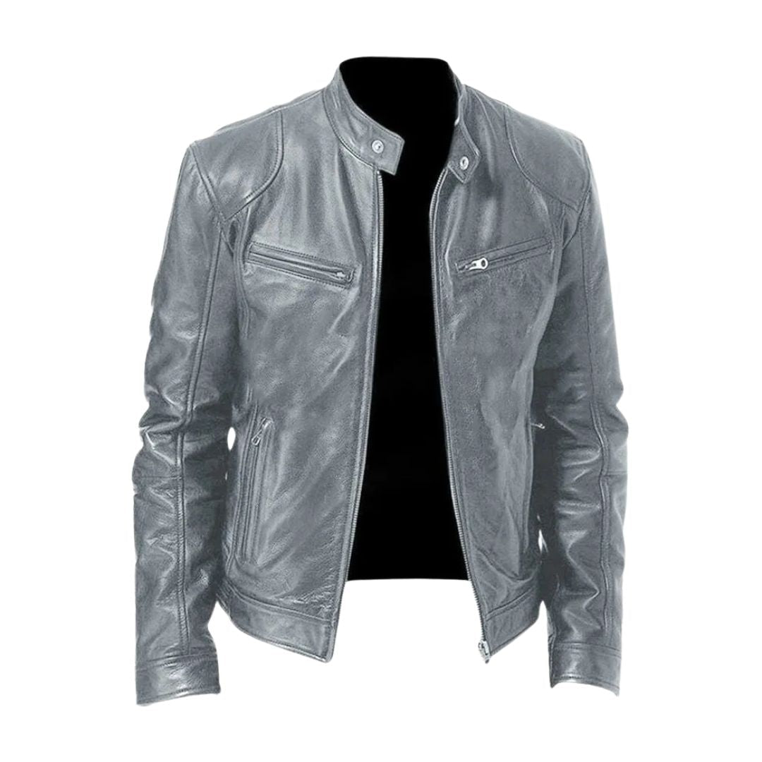Lukasbiker Bikerjacke in Grau