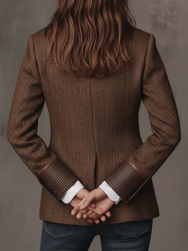 Gisèle™ Blazer in Braun – Rückenansicht