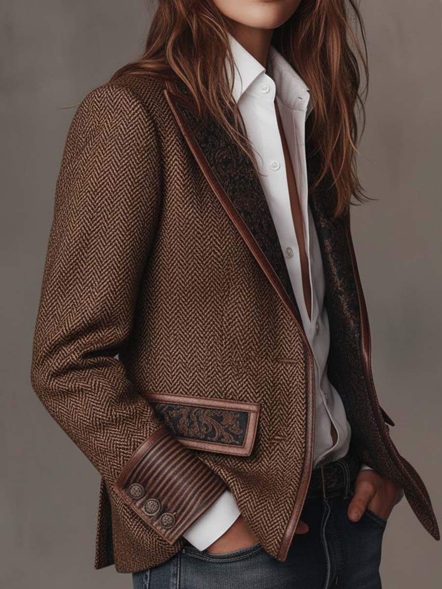 Gisèle™ Blazer in Braun – offen getragen