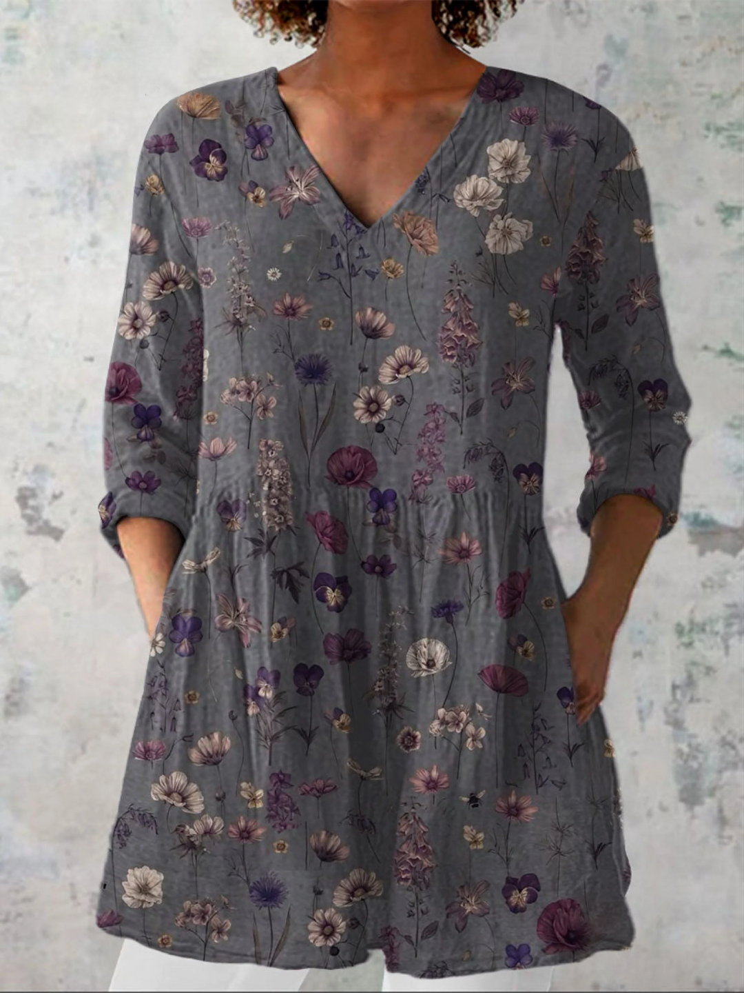 Audrey Tunika-Bluse, Mehrfarbig