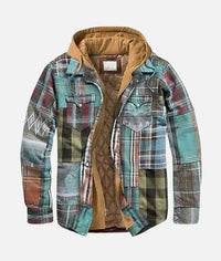 Oskarkaro | Hemdjacke mit Steppfutter und Kontrastkapuze