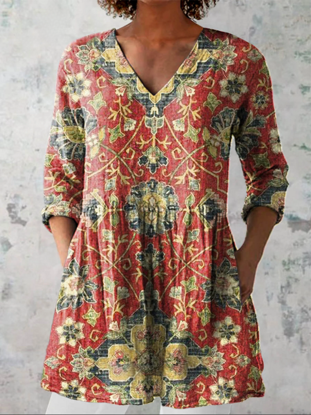 Lea Tunika-Bluse, Mehrfarbig