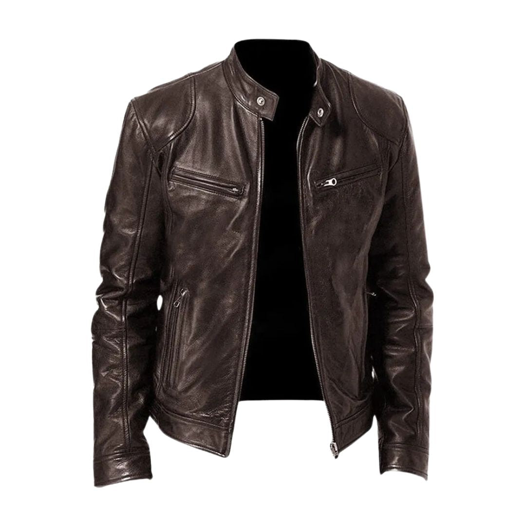 Lukasbiker Bikerjacke in Dunkelbraun