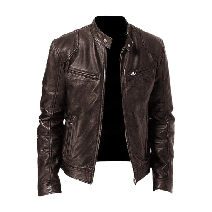Lukasbiker Bikerjacke in Dunkelbraun