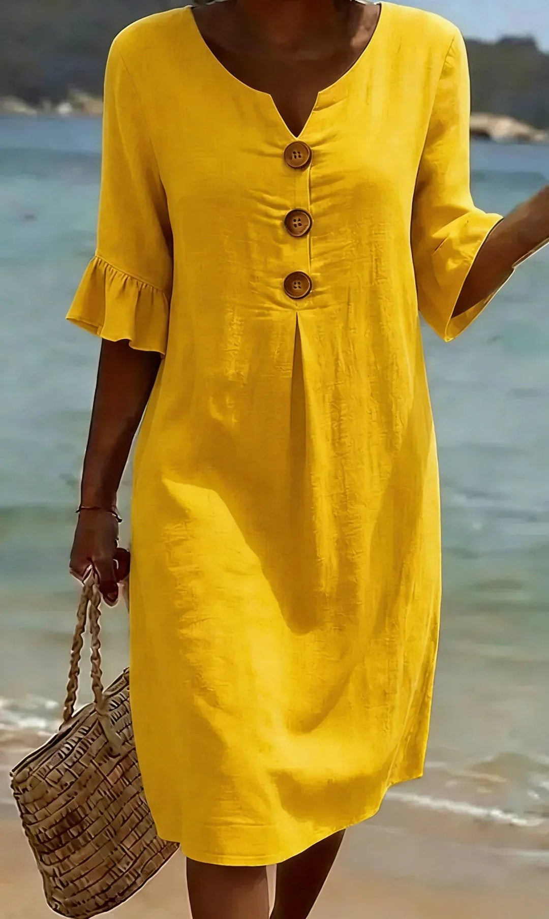 Naomi Shiftkleid in Gelb