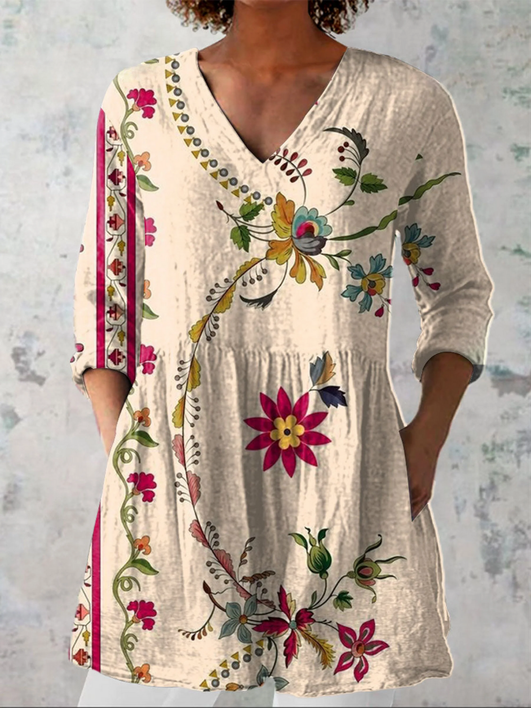 Clara Tunika-Bluse, Mehrfarbig