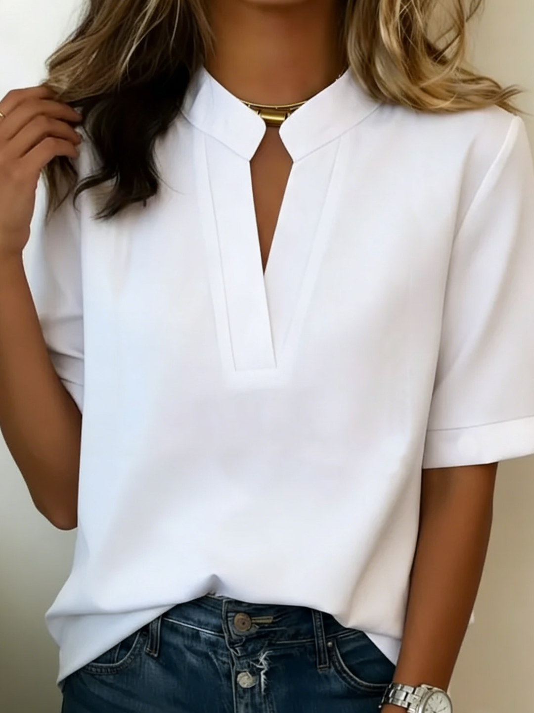 Margaux Elegante Bluse in Weiß