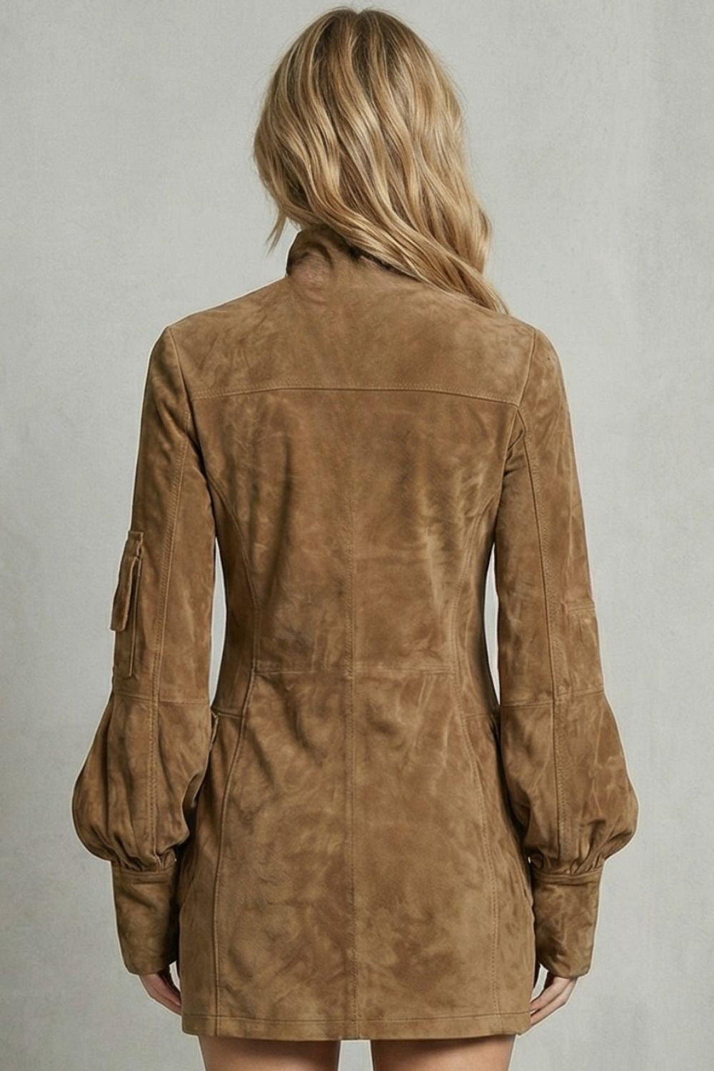 Marcella Minikleid in Braun – Rückansicht