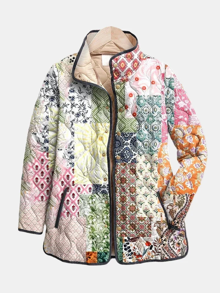 Florence™ Steppjacke im Boho-Patchwork-Look, Vorderansicht