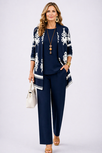Grace™ | Dreiteiliges Set mit offenem Cardigan