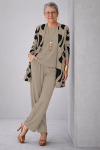 Dorothy™ | Dreiteiliges Set mit gemustertem Cardigan