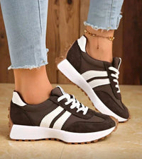 Sadie™ | Retro-Sneaker in Dunkelbraun