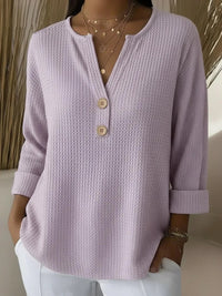 Lucinda™ | Henley-Top mit Dreiviertelärmeln