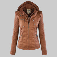 Callista™ | Bikerjacke in Lederoptik mit Kapuze