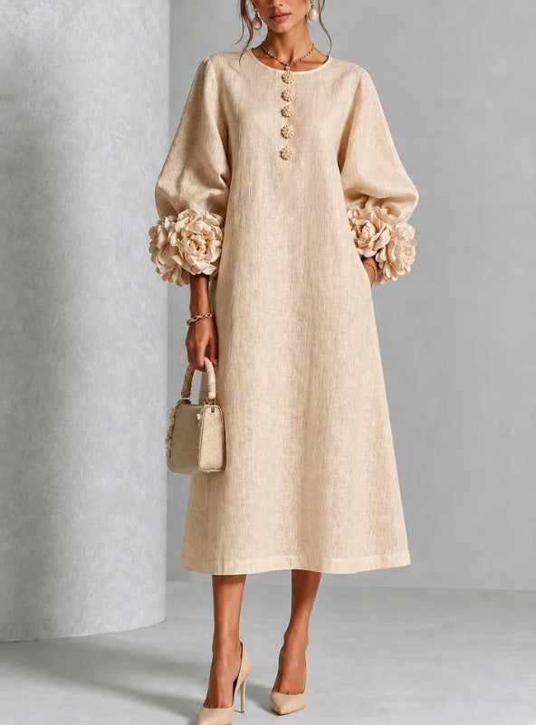 Theodosia™ Midikleid in Beige