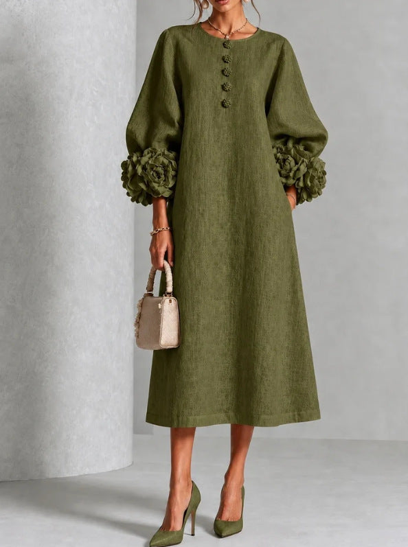 Theodosia™ Midikleid in Olivgrün