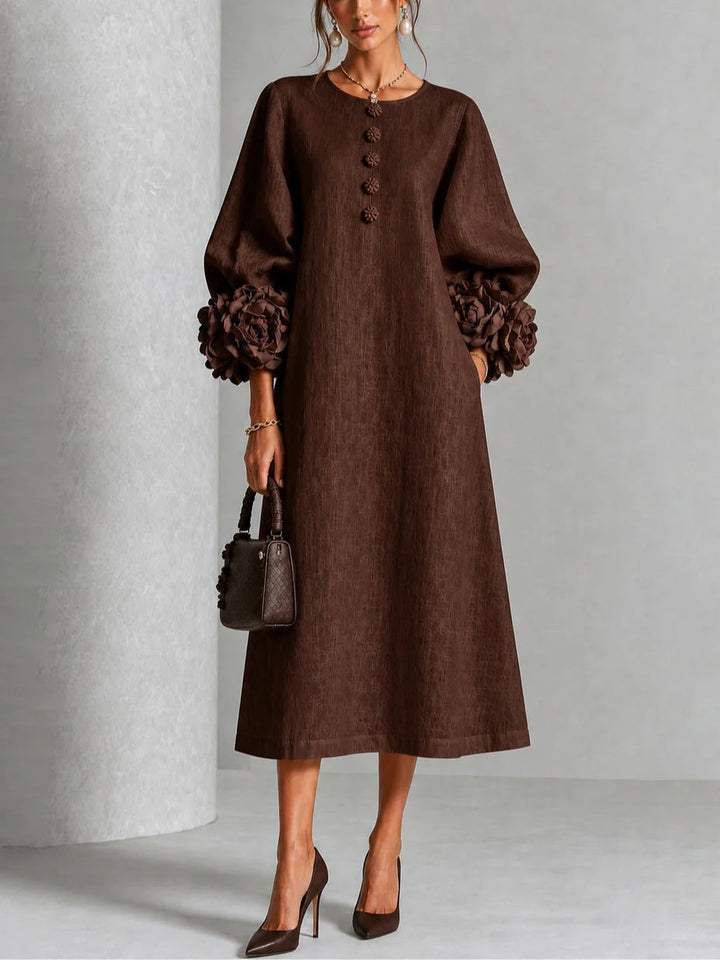 Theodosia™ Midikleid in Braun