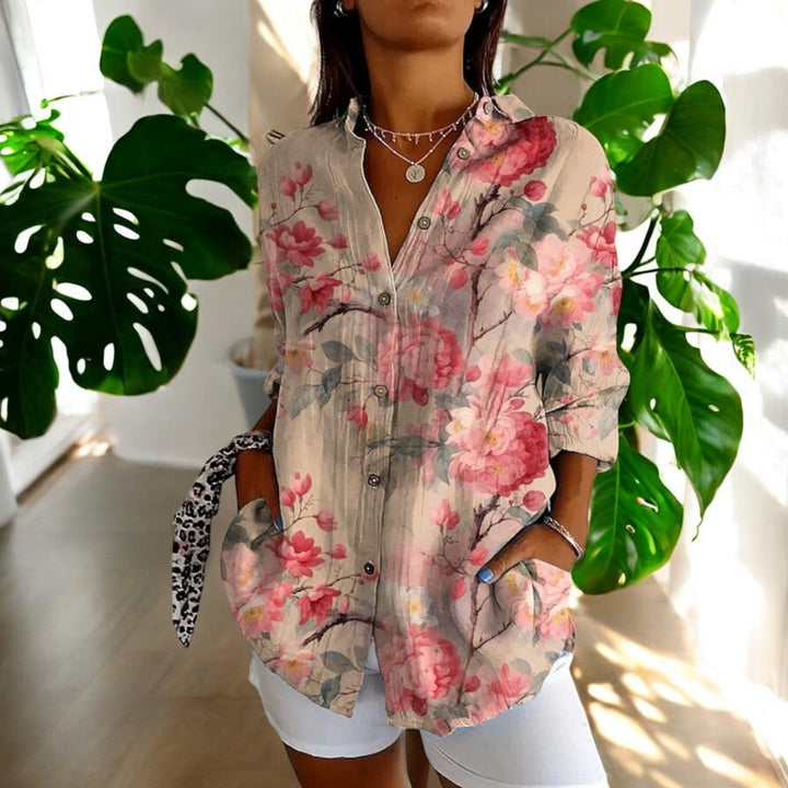 Irene | Stilvolle Blumenbluse