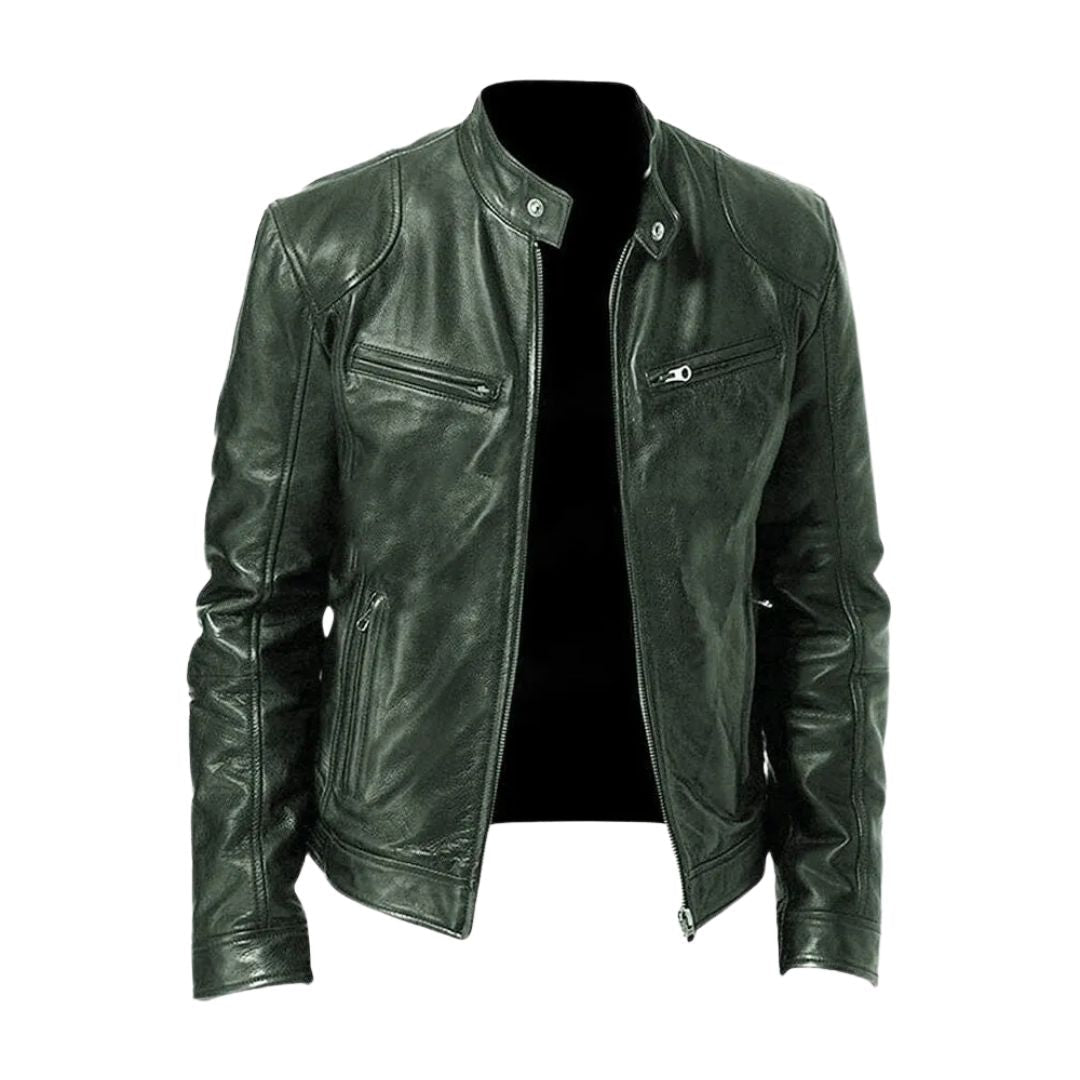 Lukasbiker Bikerjacke in Dunkelgrün