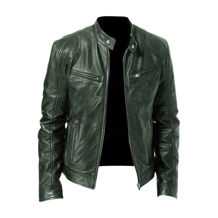 Lukasbiker Bikerjacke in Dunkelgrün