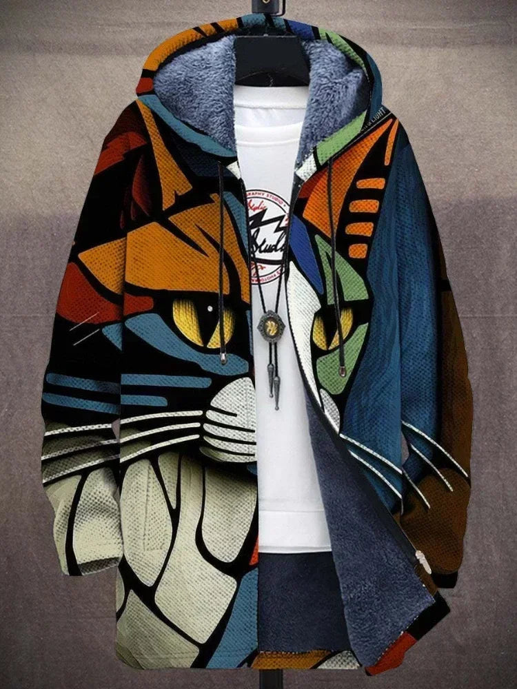 Kuschelretro | Fleece-Jacke im Retro-Look für Damen