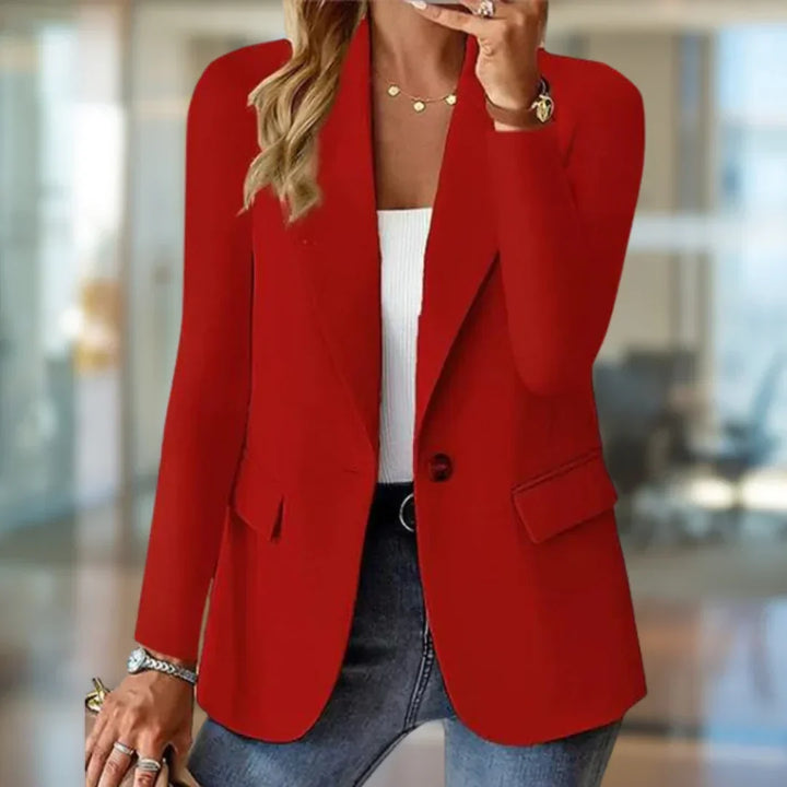 Pauline™ klassischer Blazer in Rot – Vorderansicht