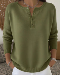 Helena™ | Strickpullover mit Henley-Ausschnitt