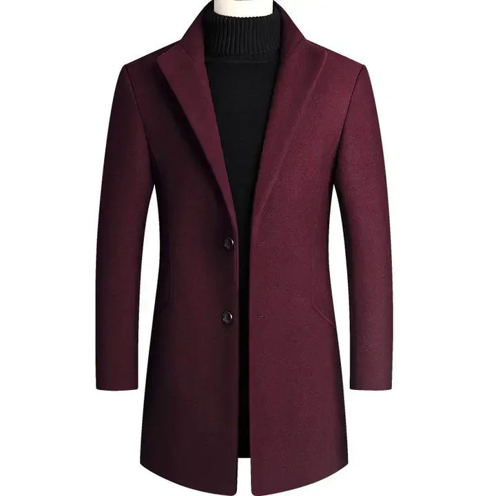 Theotrench Trenchcoat in Rot mit dunklen Knöpfen