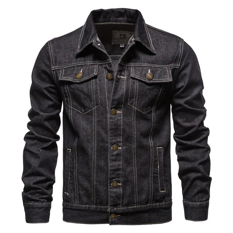 Rupertdenim Denim-Bikerjacke in Schwarz