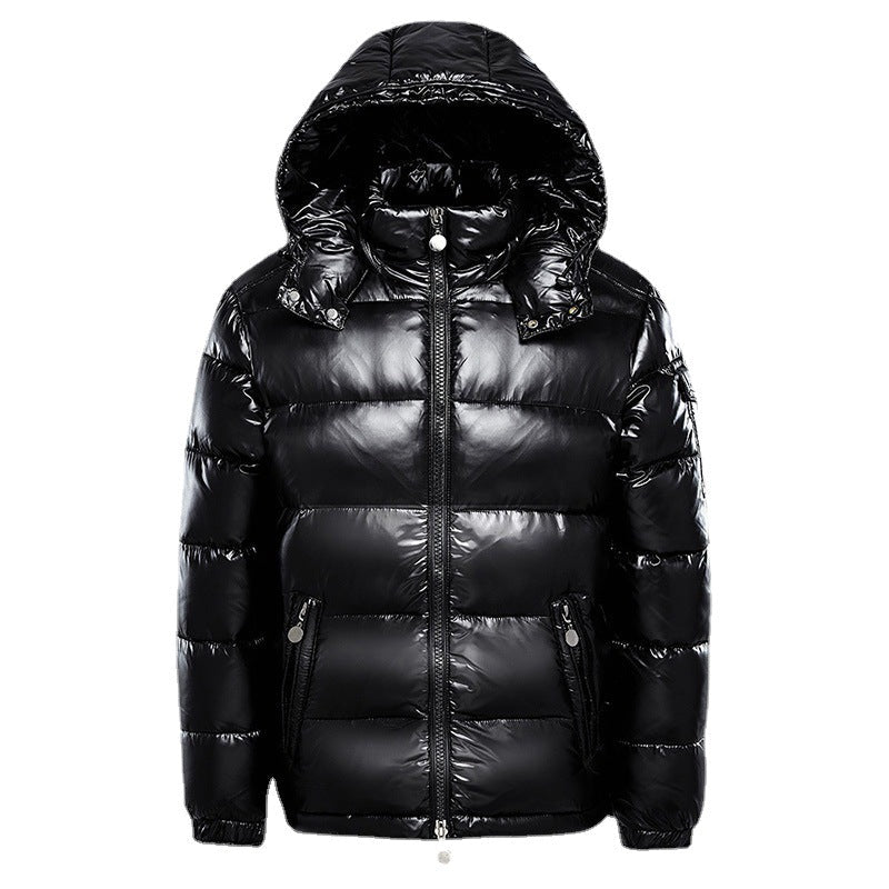 Jakobstepp Steppjacke in Glanzoptik in Schwarz