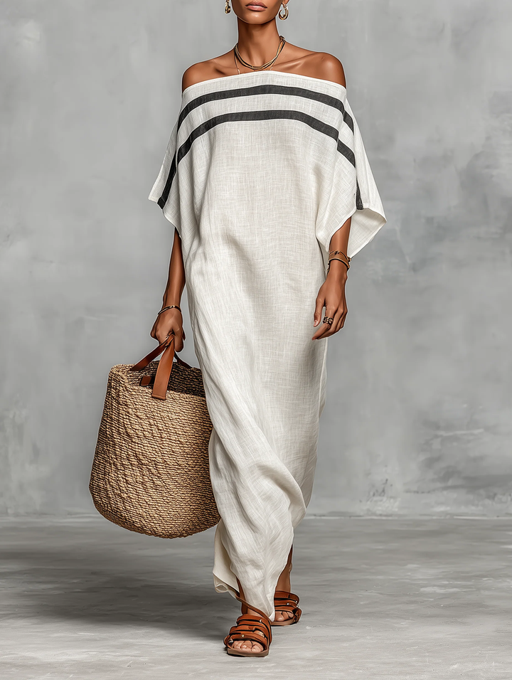 Aveline Off-Shoulder Maxikleid Weiß