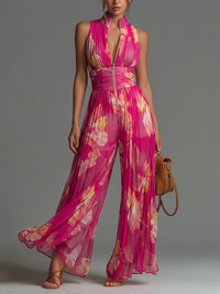 Julia™ | Jumpsuit mit Blumenprint und weitem Bein