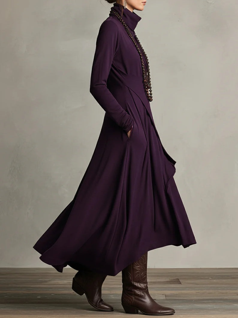 Vivienne Maxikleid in Lila – Seitenansicht