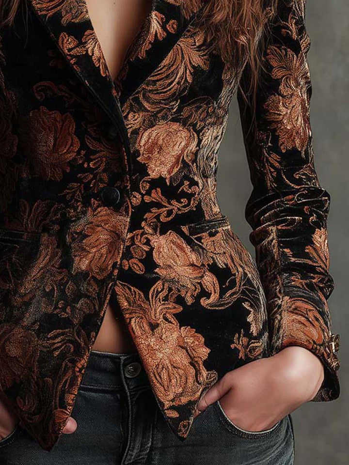 Bertille™ Blazer – Detail Barockmuster und Saum