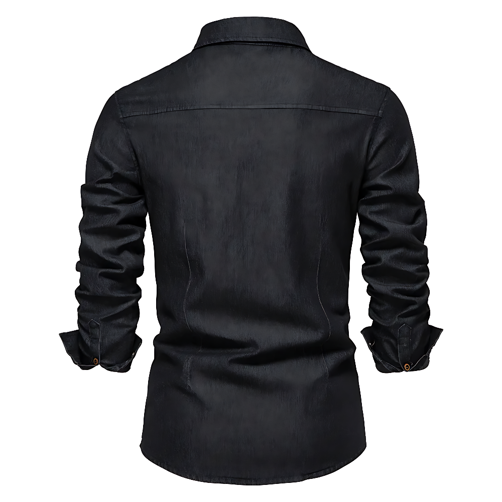 Davidhemd Jeans-Hemdjacke, Rückansicht