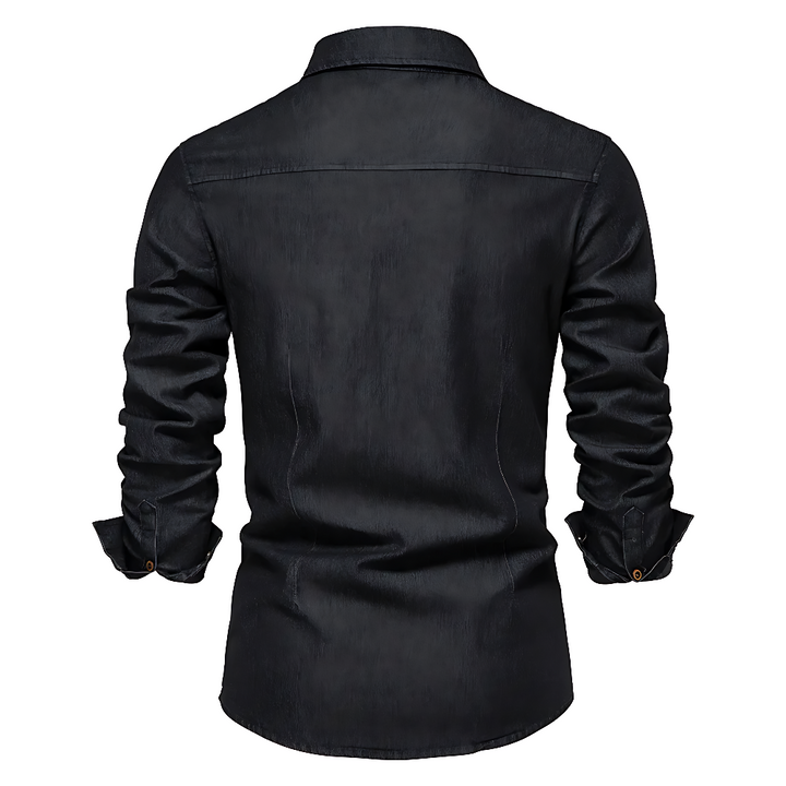 Davidhemd Jeans-Hemdjacke, Rückansicht