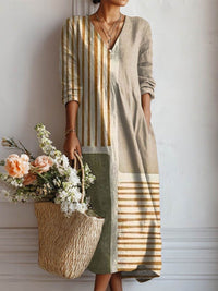 Dilara™ | Maxikleid im Patchwork-Design