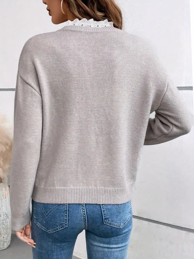 Céline™ Pullover in Grau, Rückansicht