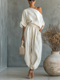 Magali™ | Zweiteiler mit One-Shoulder-Top und Haremshose