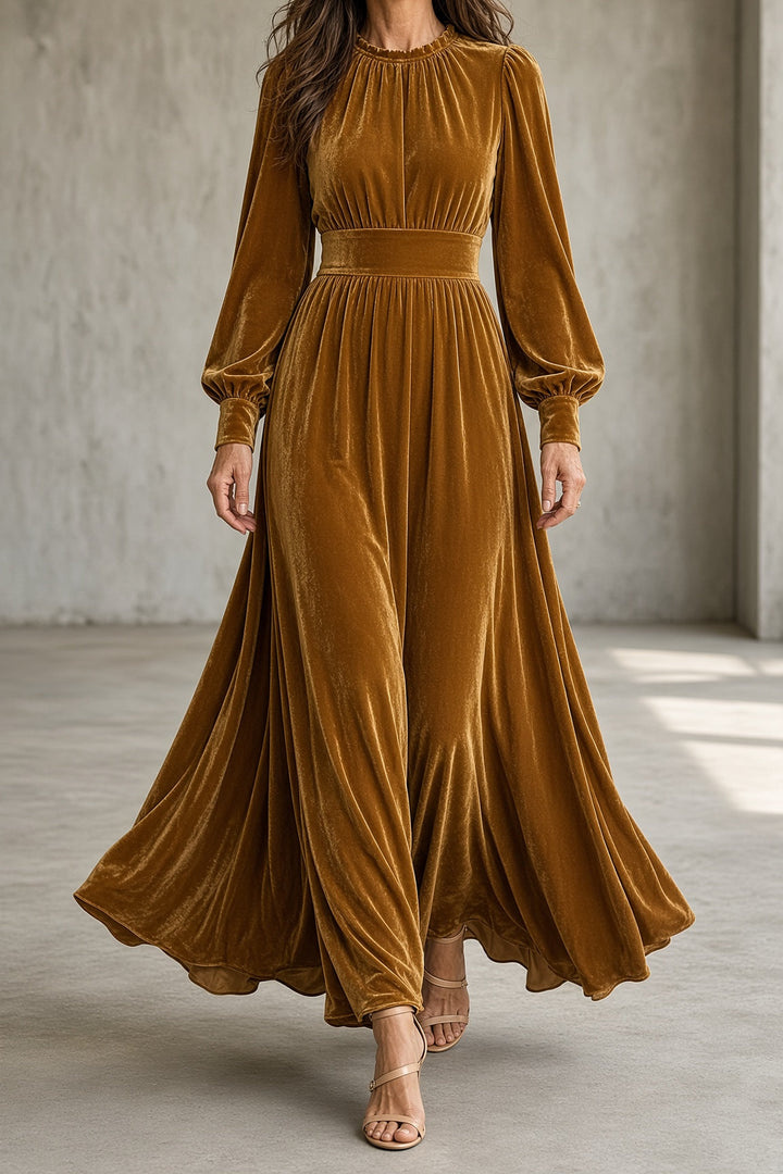 Elena™ Kleid in Cognac