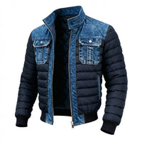 Tobiasdenim | Steppjacke mit Denim-Einsätzen