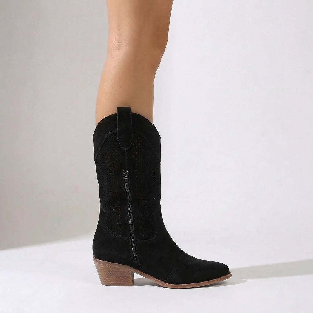 Natalie™ Westernstiefel in Schwarz
