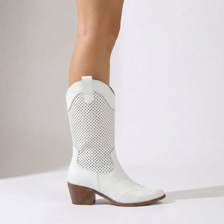 Natalie™ Westernstiefel in Weiß