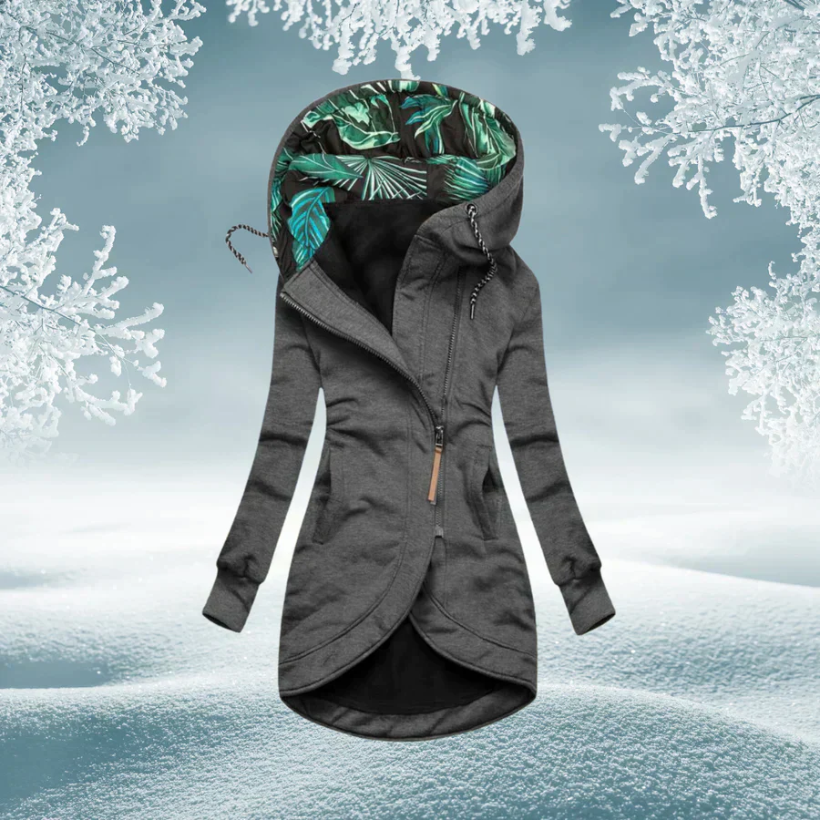 Sigrid Kapuzenparka in Grau