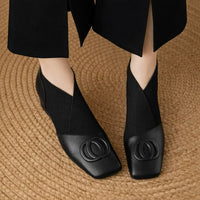 Olympia™ | Stiefeletten mit eckiger Kappe und Stretcheinsatz